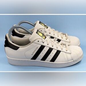 Adidas Superstar Black White Gold Shoes Sneakers Women’s Size 9